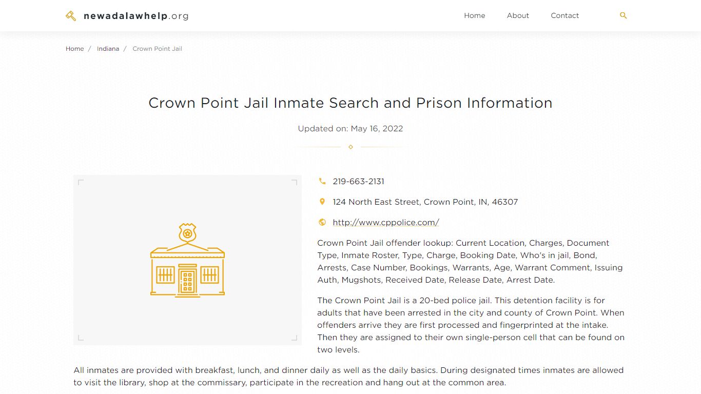 Crown Point Jail Inmate Search, Visitation, Phone no ...